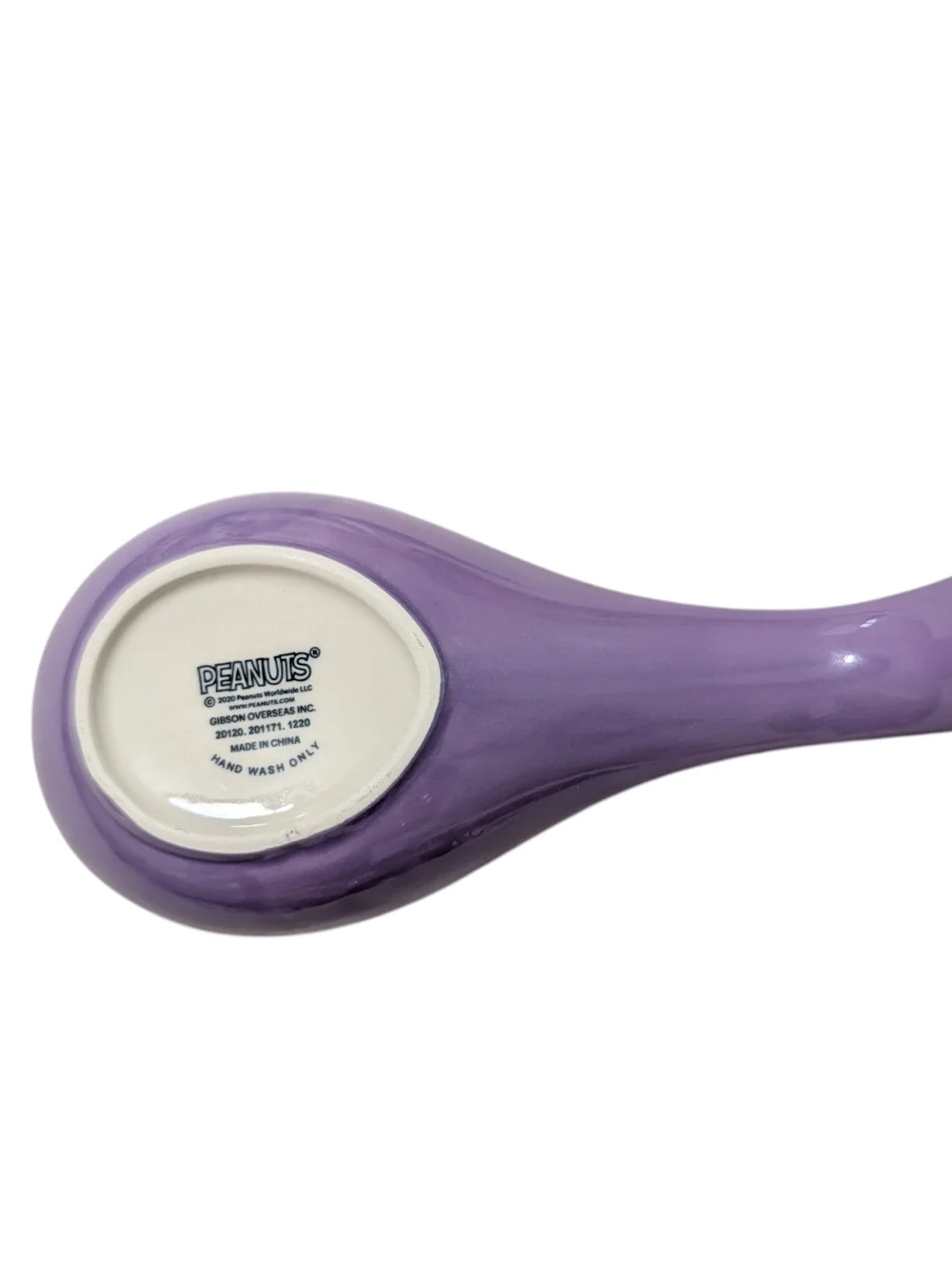 NEW Peanuts Ceramic Spoon Rests Lavender Pair